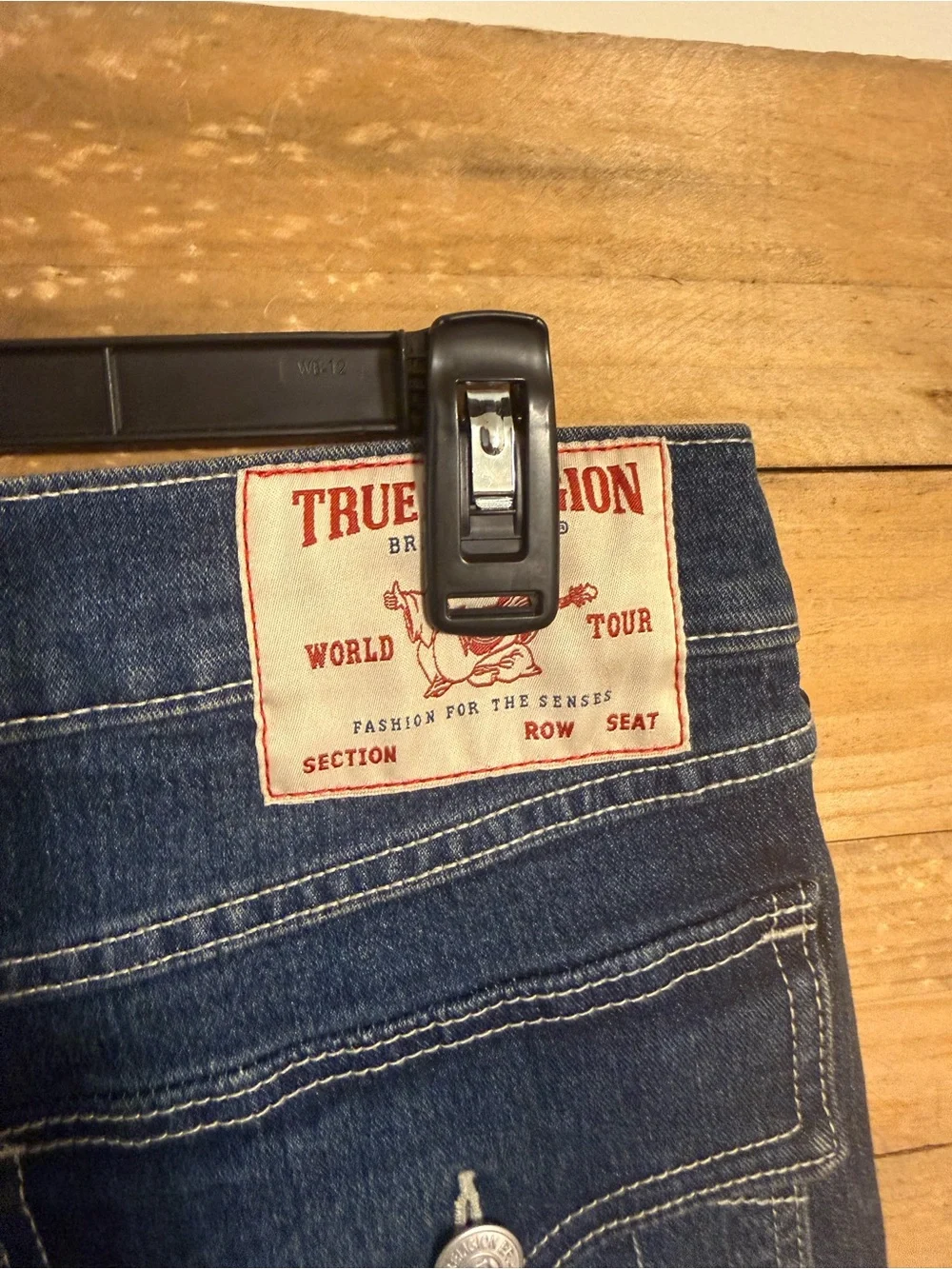 True Religion Men’s Slim Straight Jeans in Dark Blue